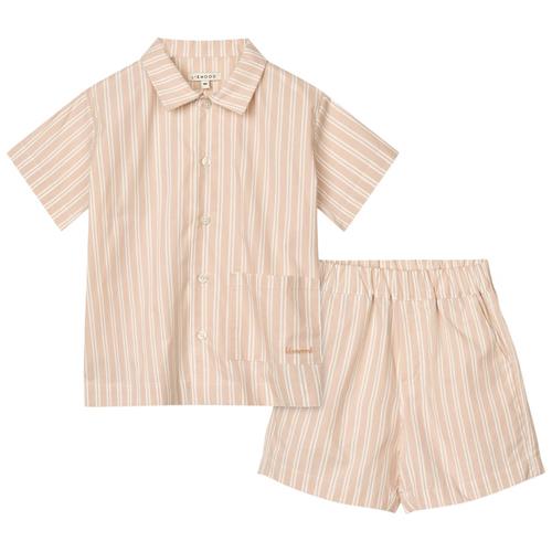 Liewood GOTS Leona Sæt Med Tøj Stripe Sorbet Rose Creme De La Creme 98 cm  Lyserød  98 cm  Unisex