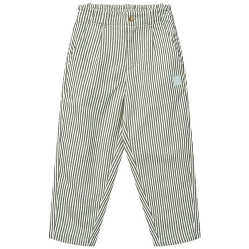 Liewood GOTS Beal Bukser Stripe Whale Blue Creme De La Creme 128 cm  Blå  128 cm  mand