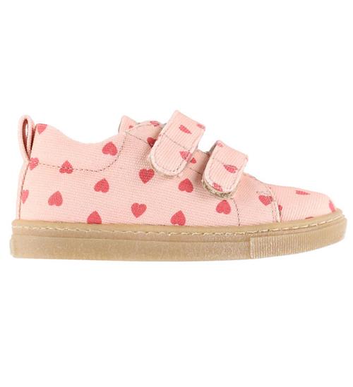 Angulus Sneakers - Kanvas - Rosebud Hearts/Tan