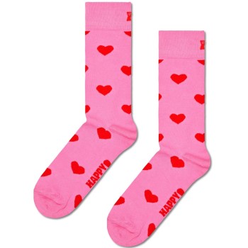 Happy socks Happy Sock Heart Sock Strømper Rosa Mønster  bomuld Str 36/40