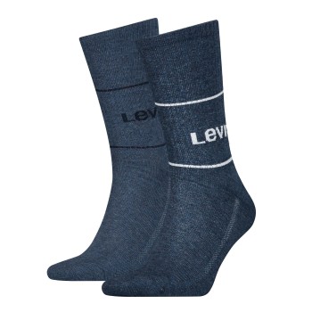 Levis Strømper 2P Organic Cotton Sock Marineblå Str 39/42