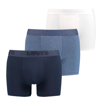 Levis 3P Premium Boxer Hvid/Marine bomuld Small Herre