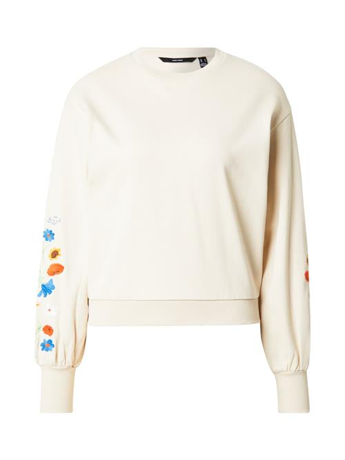 VERO MODA Sweatshirt 'VMSELIN'  elfenben / azur / lysegrøn / mørkeorange