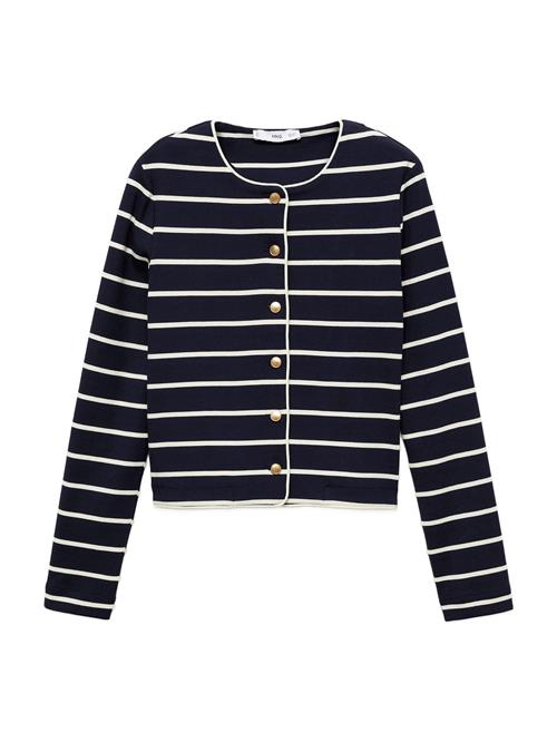 Se MANGO Cardigan 'PORTO'  navy / hvid ved About You