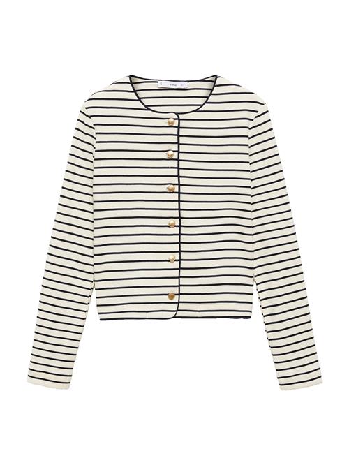 MANGO Cardigan 'PORTO'  ecru / sort