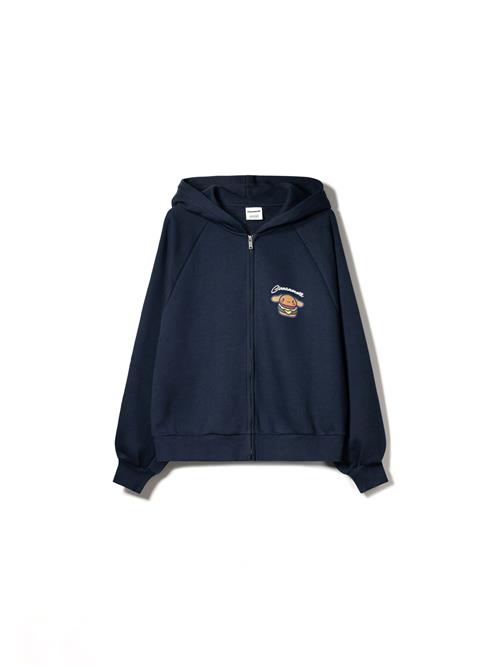 Bershka Sweatjakke  navy / lyseblå / rød / hvid