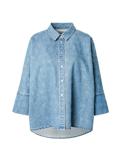 ONLY Bluse 'ONLGRACE'  blue denim / sølv