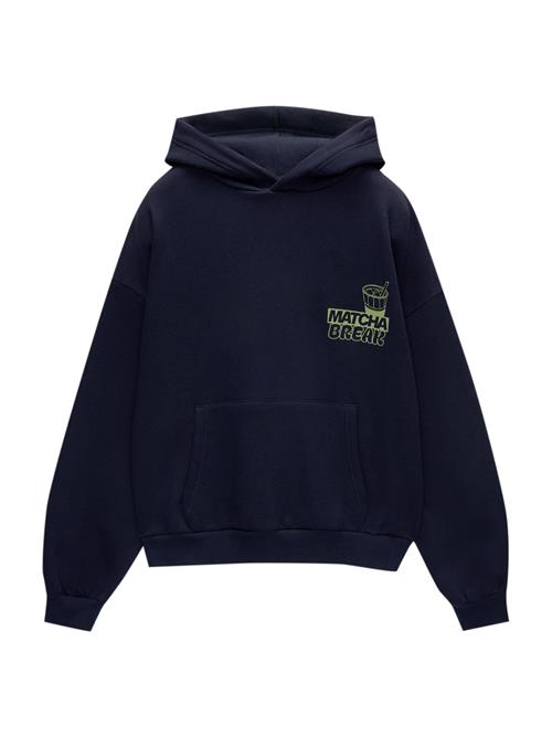 Se Pull&Bear Sweatshirt 'MATCHA'  navy / lime ved About You