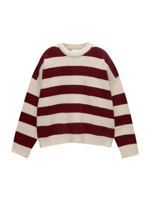 Pull&Bear Pullover  ecru / rubinrød