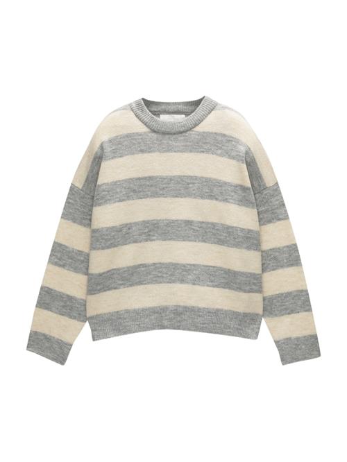 Pull&Bear Pullover 'PACIFIC'  grå-meleret / offwhite