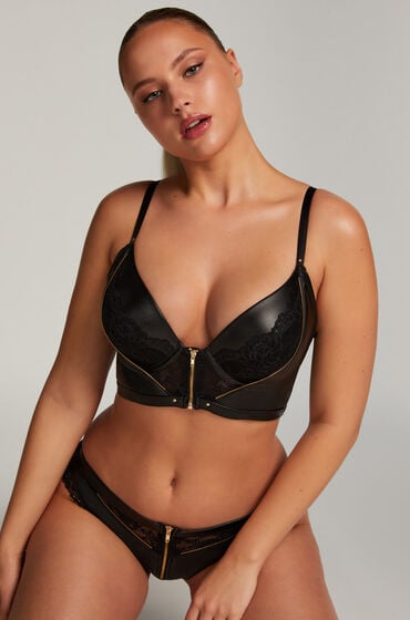 Hunkemöller Talia formstøbt longline push-up-bøjle-bh sort