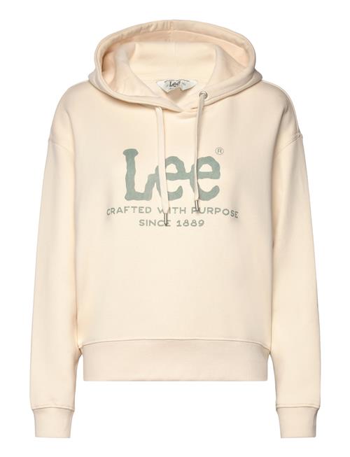 Se Logo Hoodie Lee Jeans Cream ved Booztlet