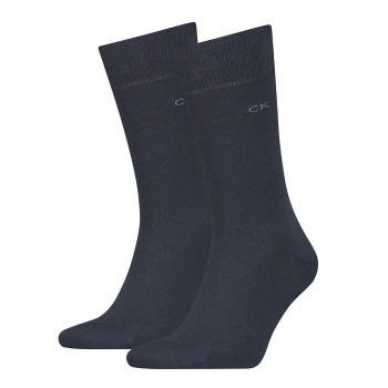 Calvin Klein Legwear Calvin Klein Strømper 2P Carter Casual Flat Knit Sock Marineblå Str 39/42 Herre