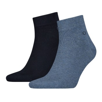 Calvin Klein Legwear Calvin Klein Strømper 2P Quarter Socks Jeansblå Str 39/42 Herre