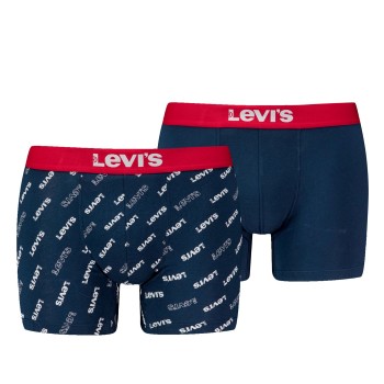 Levis 2P Logo Aop Boxer Brief Marineblå bomuld Medium Herre