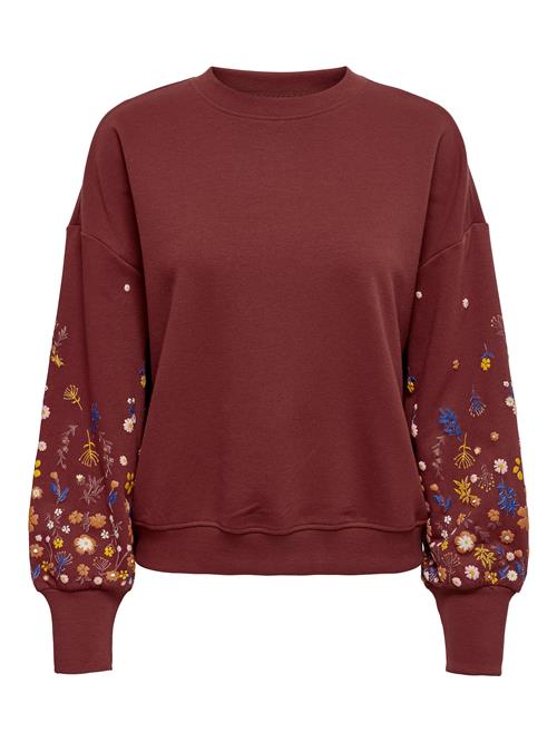 Se ONLY Sweatshirt 'ONLBROOKE'  blå / gul / mørkeorange / bordeaux ved About You