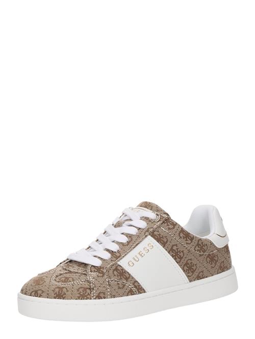 GUESS Sneaker low 'JRONE5'  mørkebeige / umbra / hvid