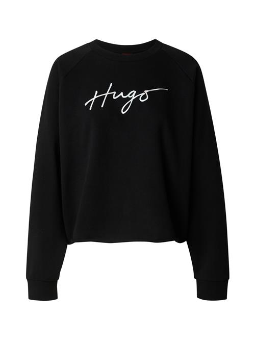 HUGO Sweatshirt 'Darace'  sort / hvid