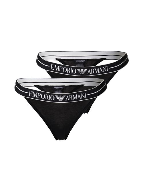 Emporio Armani String  sort / hvid