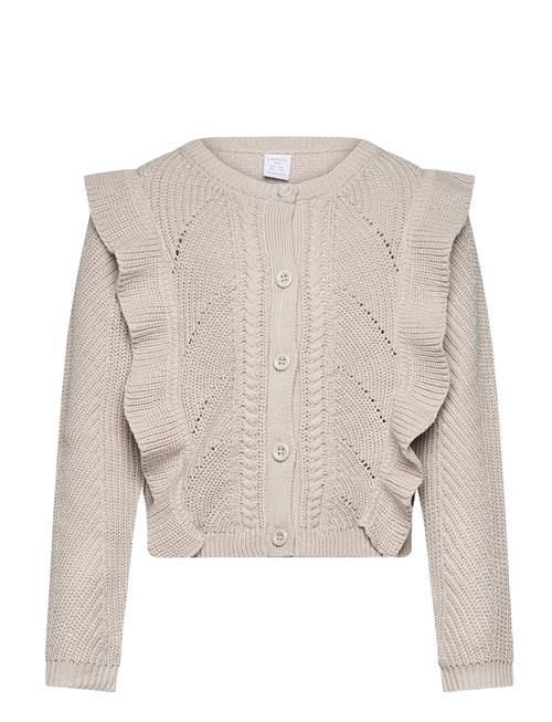 Cardigan With Flounce Lindex Beige