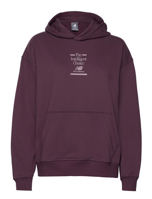 Se Athletics French Terry Over D Choice Hoodie New Balance Burgundy ved Booztlet