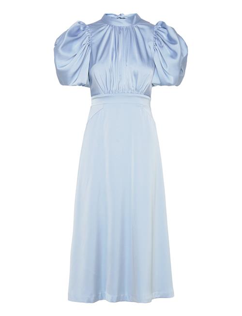 Satin Puff Midi Dress ROTATE Birger Christensen Blue