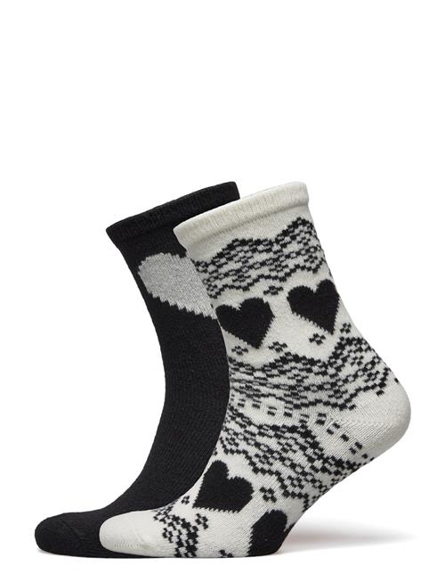 Sock Fair Isle Lindex Black