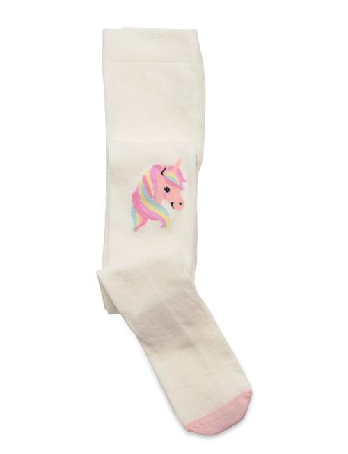 Tights Sg Cotton Unicorn Knee Lindex White