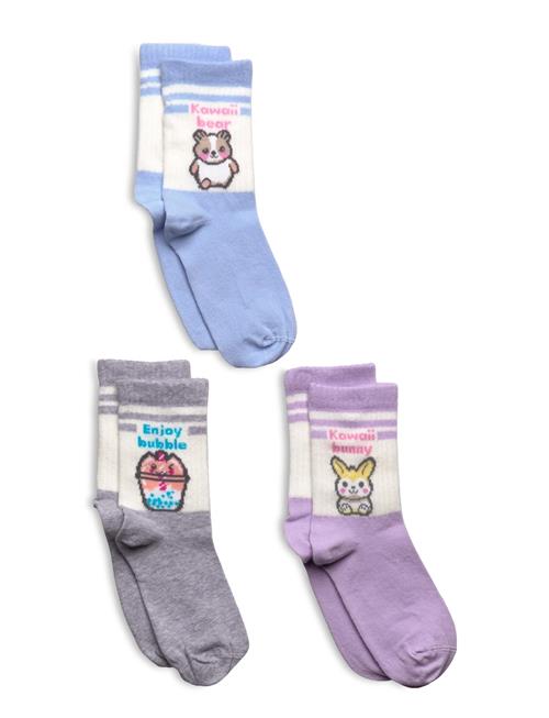 Sock 3 P Bg Kawaii Cute Lindex Patterned