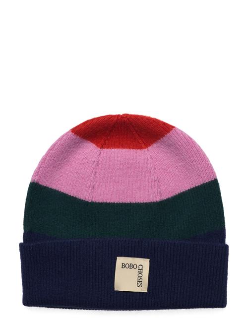 Multi Stripes Knitted Beanie Bobo Choses Patterned