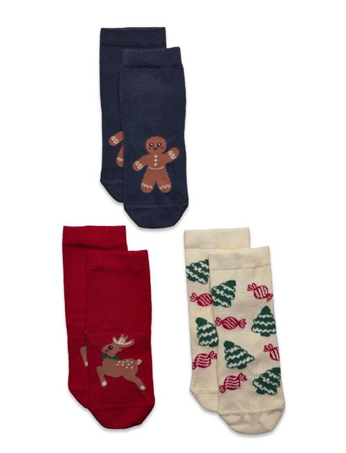 Sock 3 P Christmas Lindex Green