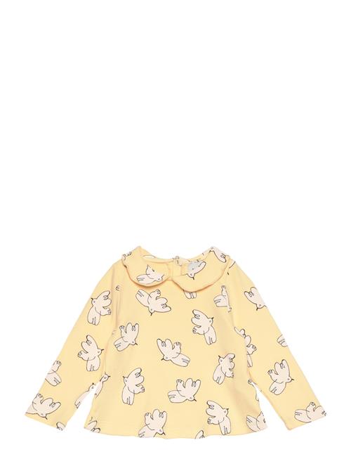 Baby Freedom Bird All Over Collar T-Shirt Bobo Choses Yellow