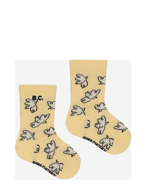 Baby Freedom Bird All Over Short Socks Bobo Choses Yellow