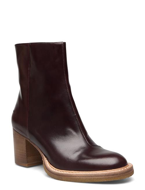 Bootie - Block Heel - With Zippe ANGULUS Brown