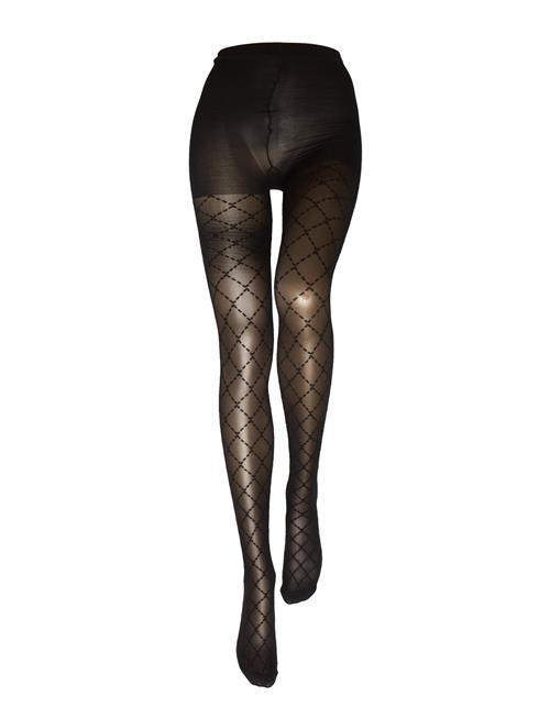 Tights 40 Den Argyle Mesh Grou Lindex Black