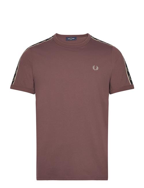 Contrast Tape Ringer Tee Fred Perry Brown