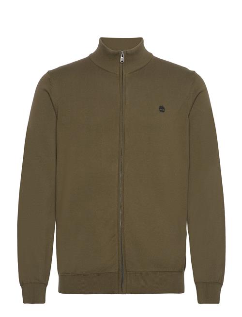 Williams River Cotton Yd Full Zip Sweater Dark Olive Timberland Khaki