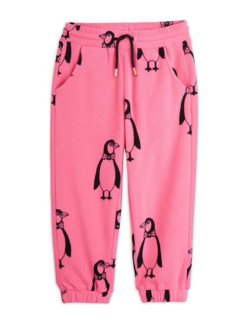 Penguin Fleece Trousers Mini Rodini Pink