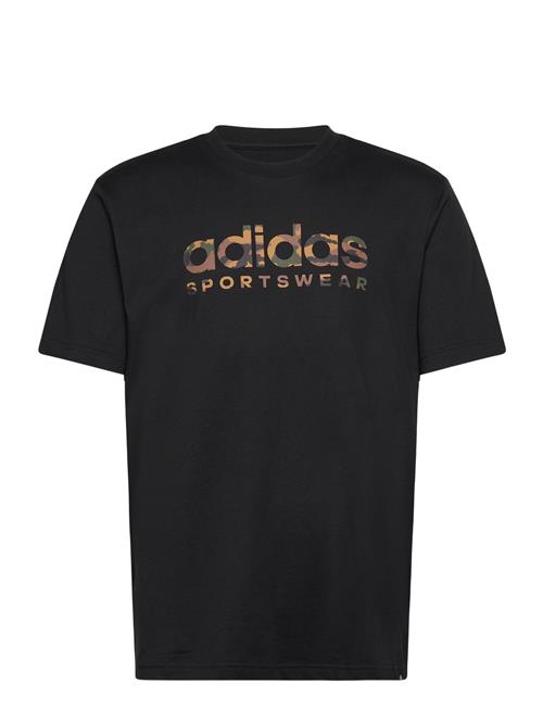 Camo Linear Graphic Tee Adidas Sportswear Black