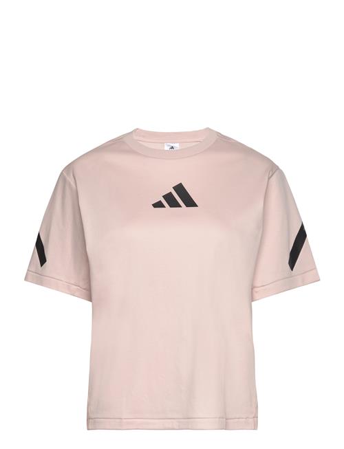 Se Z.n.e. Tee Adidas Sportswear Beige ved Booztlet