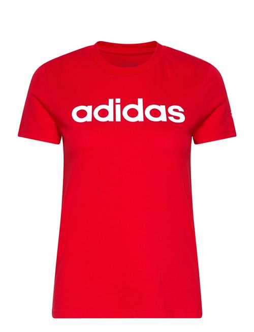 Se Essentials Slim Logo T-Shirt Adidas Sportswear Red ved Booztlet