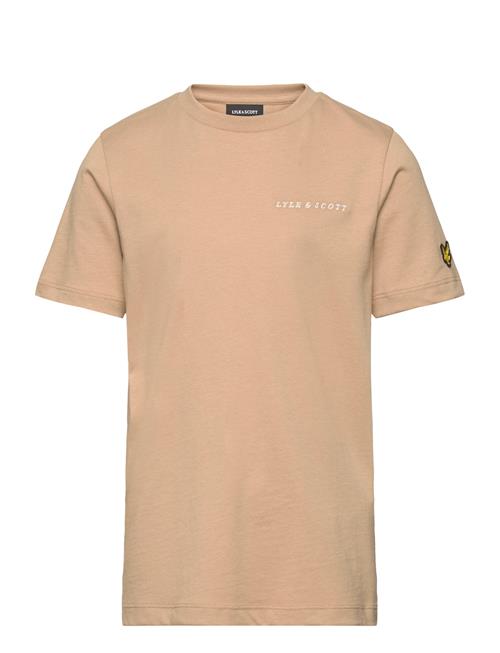 Script Embroidered T-Shirt Lyle & Scott Beige