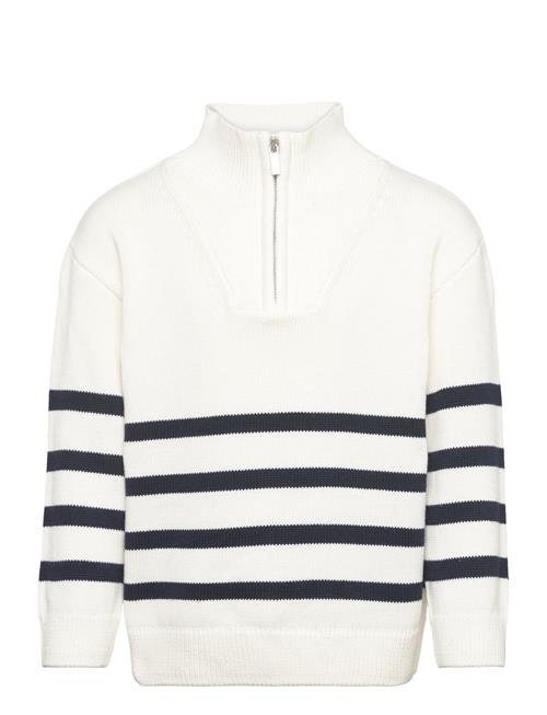 Sweater Knitted Half Zip Lindex White