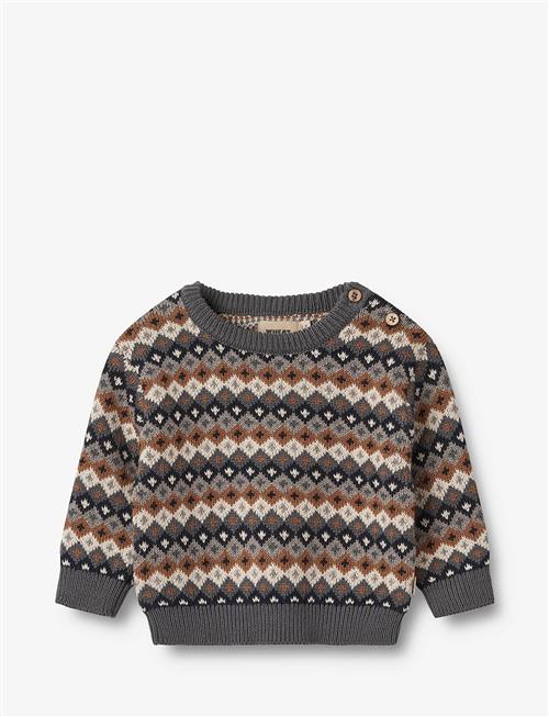 Jacquard Pullover Elias Wheat Brown