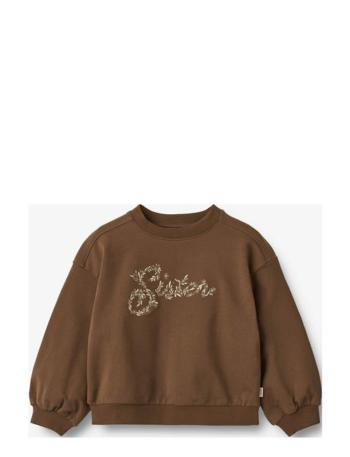 Sweatshirt L/S Embroidery Eliza Wheat Brown