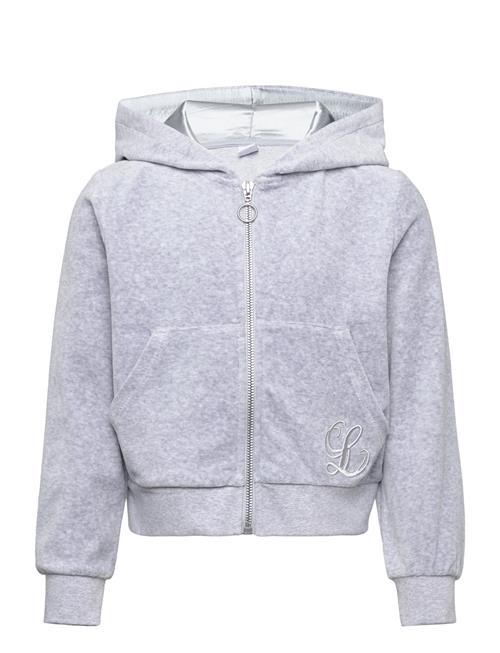 Sweatshirt Velour With Hoodie Lindex Grey