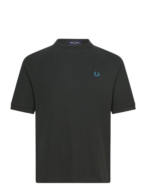 Ribbed Raglan S T-Shirt Fred Perry Black