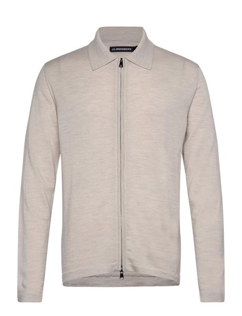 Kaleb Merino Zip Cardigan J. Lindeberg Beige