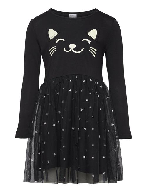 Dress Mesh Cat Glow In The Dar Lindex Black