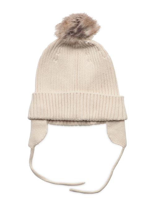 Cap Knitted W Pom Pom Lindex Cream